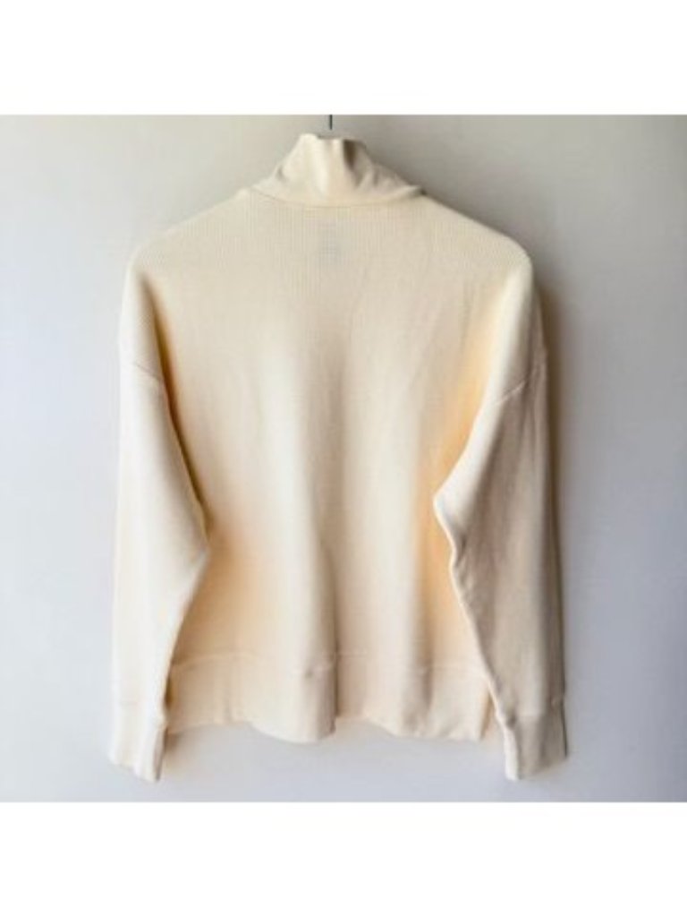 Negative Underwear Waffle Knit Pullover Women’s L Cream Henley Lounge Top — image 3 of 8